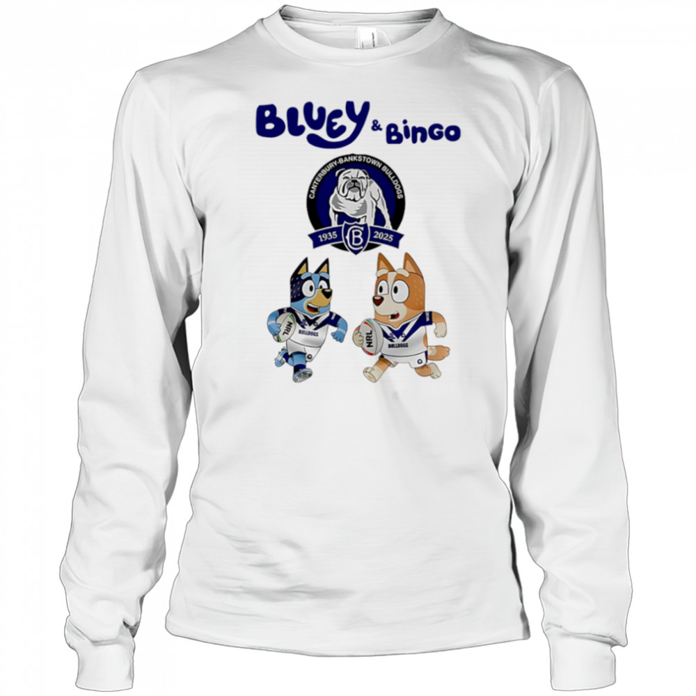 Canterbury Bulldogs Bluey And Bingo shirt Long Sleeved