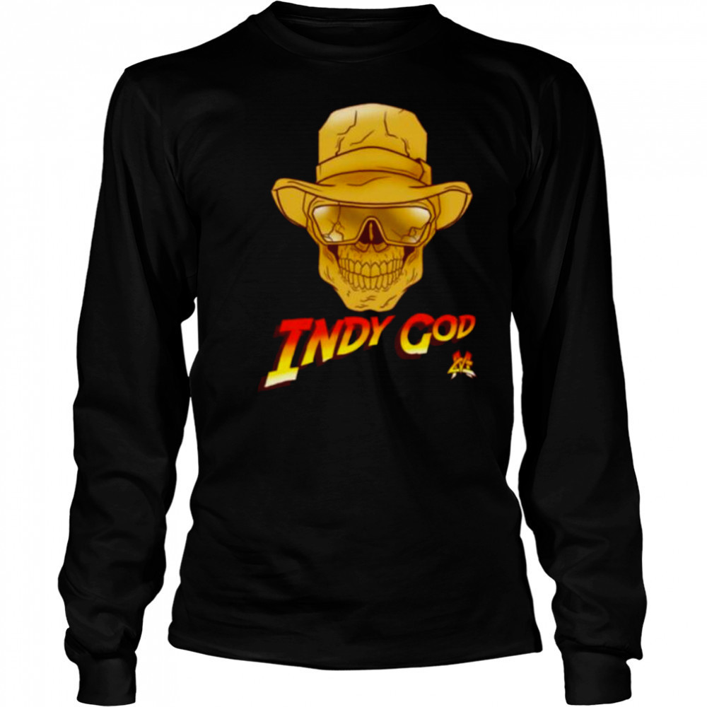 cowboy skull Indy God min shirt Long Sleeved