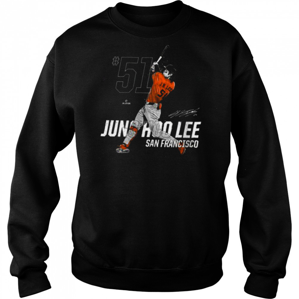 Dynamic Pose Jung Hoo Lee San Francisco Baseball MLBPA Shirt Hoodie