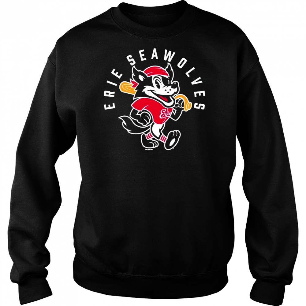 Erie Seawolves Fauxback Secondary Mascot T-shirt Hoodie
