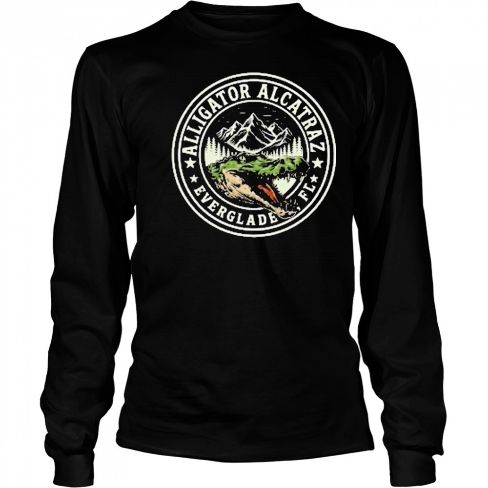 Everglades Florida Alligator Alcatraz T-Shirt Long Sleeved