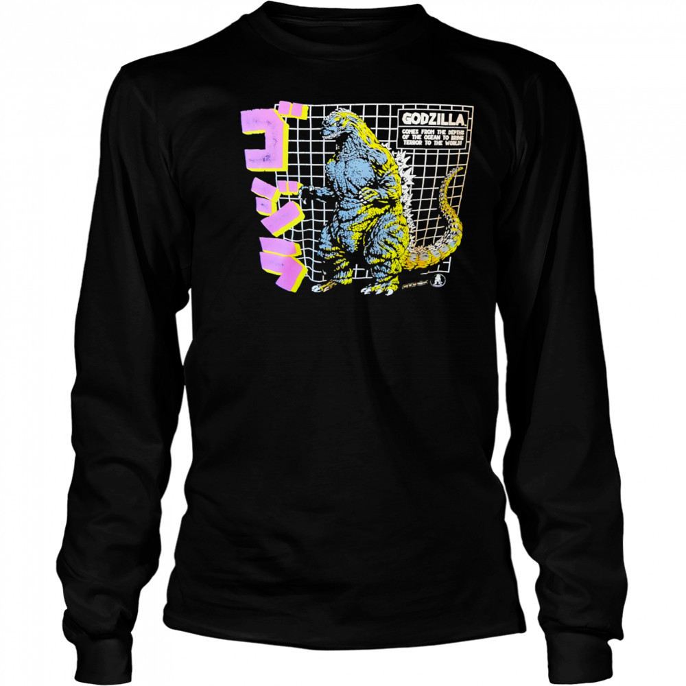 GODZILLA Monster Movie retro shirt Long Sleeved