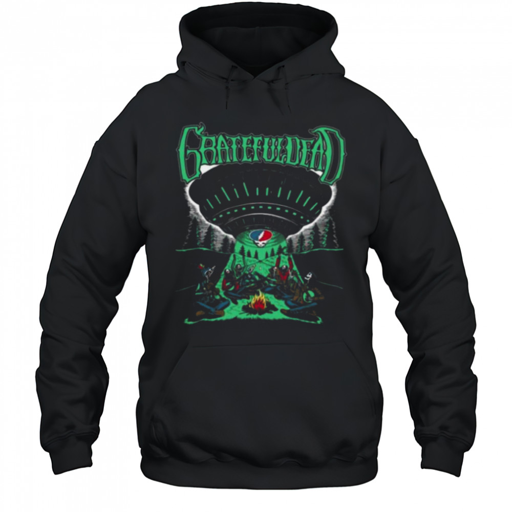 Grateful Dead Skeletons and Aliens Camping Band Shirt Hoodie