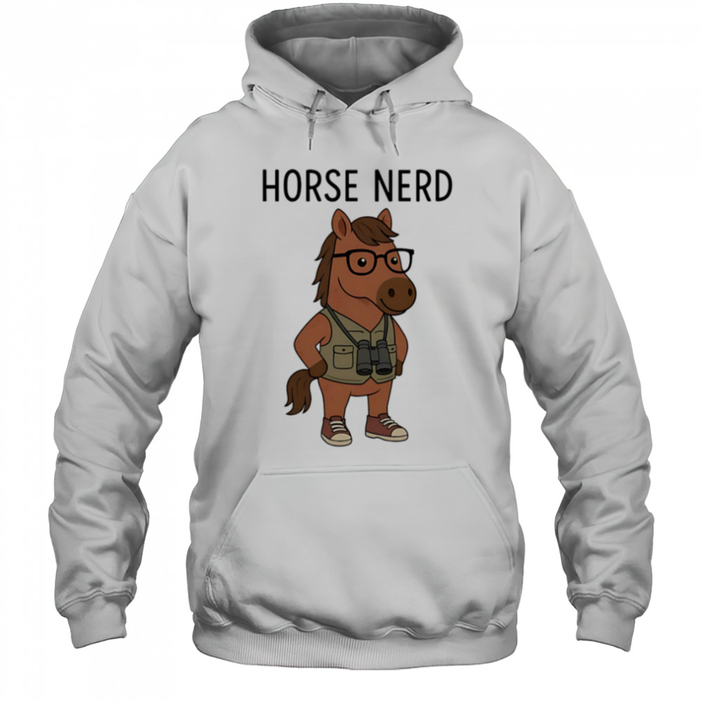 Horse Nerd cute cartoon shirt Hoodie