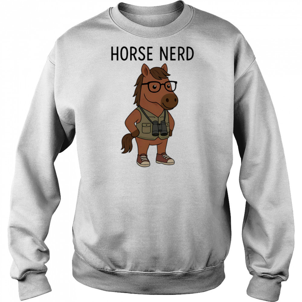 Horse Nerd cute cartoon shirt Hoodie