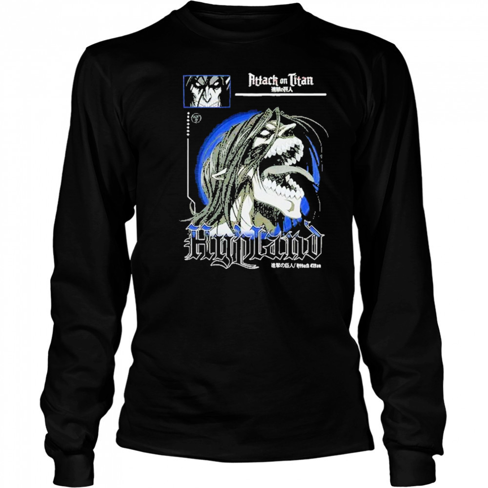 Hypland Aot Roar Eren T-Shirt Long Sleeved