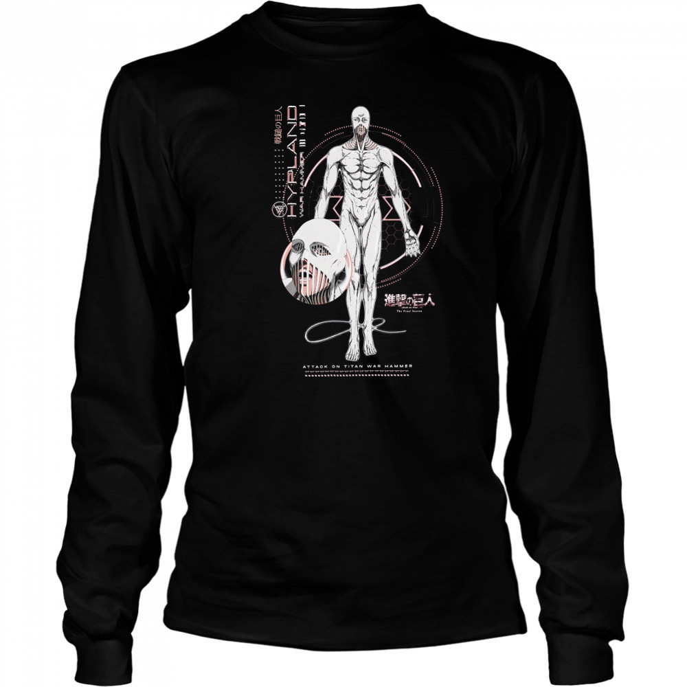 Hypland Aot War Hammer T-Shirt Long Sleeved