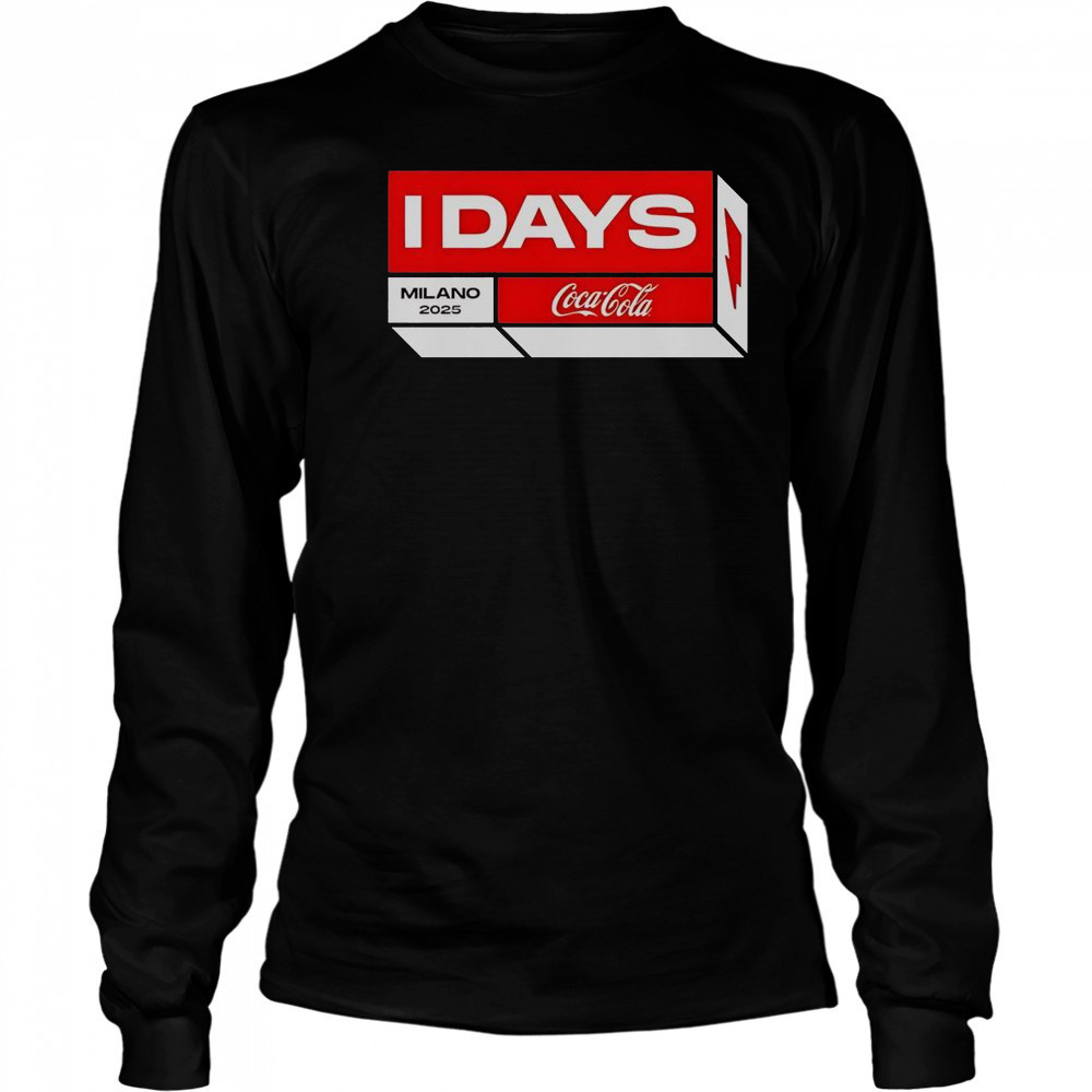 I-Days Festival Milano 2025 Cocacola Italy Merch From June 2-August 27 2025 Two Sided T-Shirt Long Sleeved