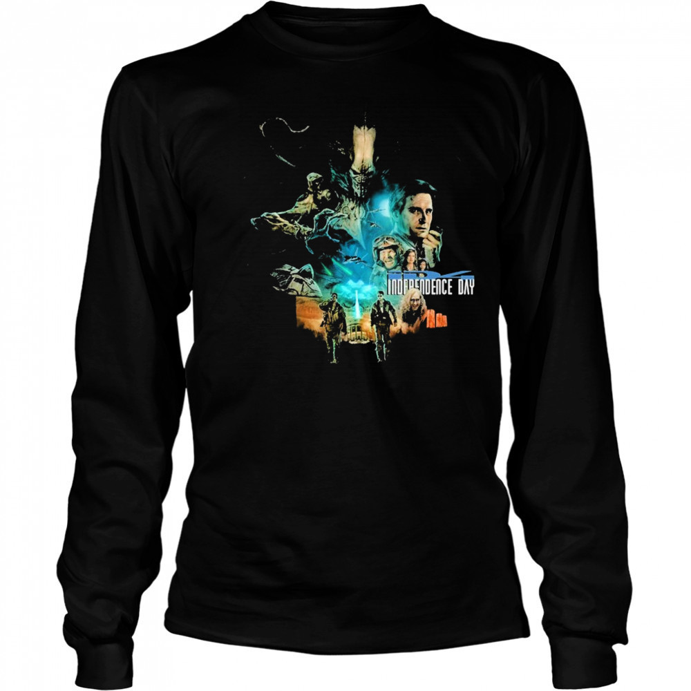 Independence Day Alien Attack T-shirt Long Sleeved