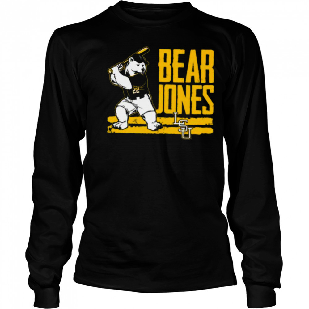 Jared Jones Bear LSU Baseball Shirt Long Sleeved
