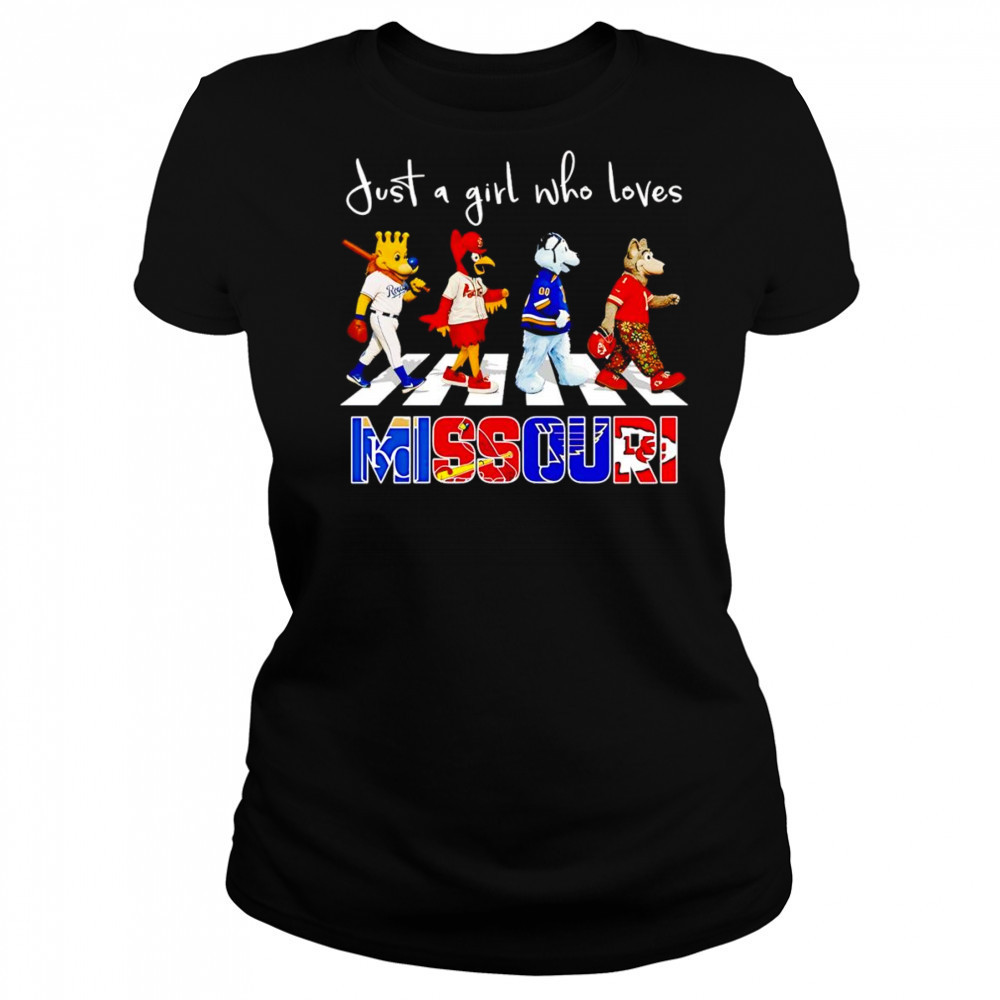 Just a girl who loves Missouri sports mascot shirt Women's T-shirt