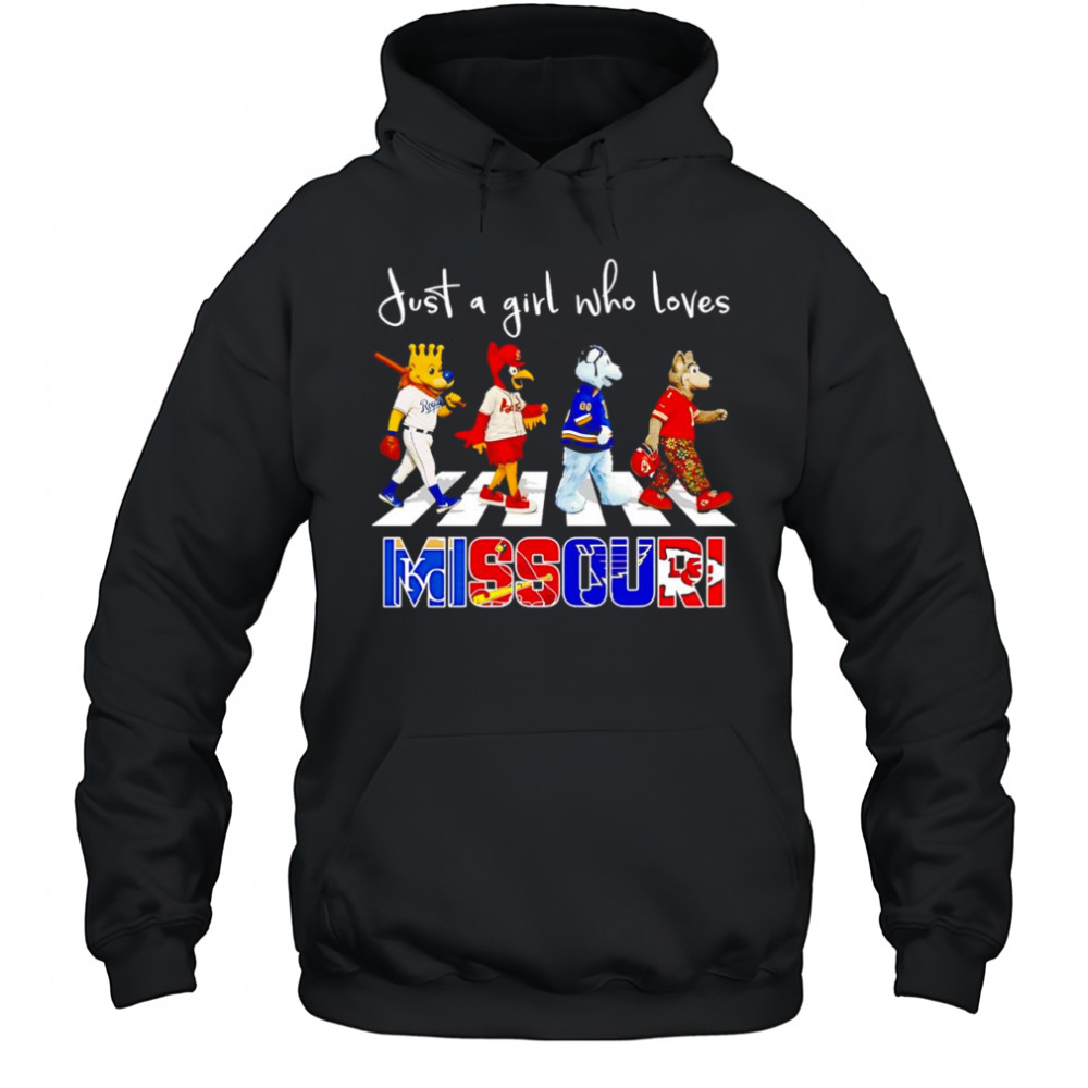 Just a girl who loves Missouri sports mascot shirt Hoodie