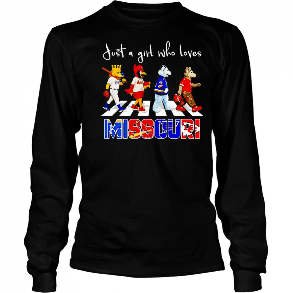 Just a girl who loves Missouri sports mascot shirt Long Sleeved