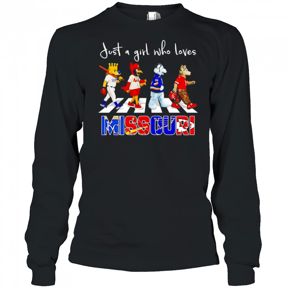 Just a girl who loves Missouri sports mascot shirt Long Sleeved
