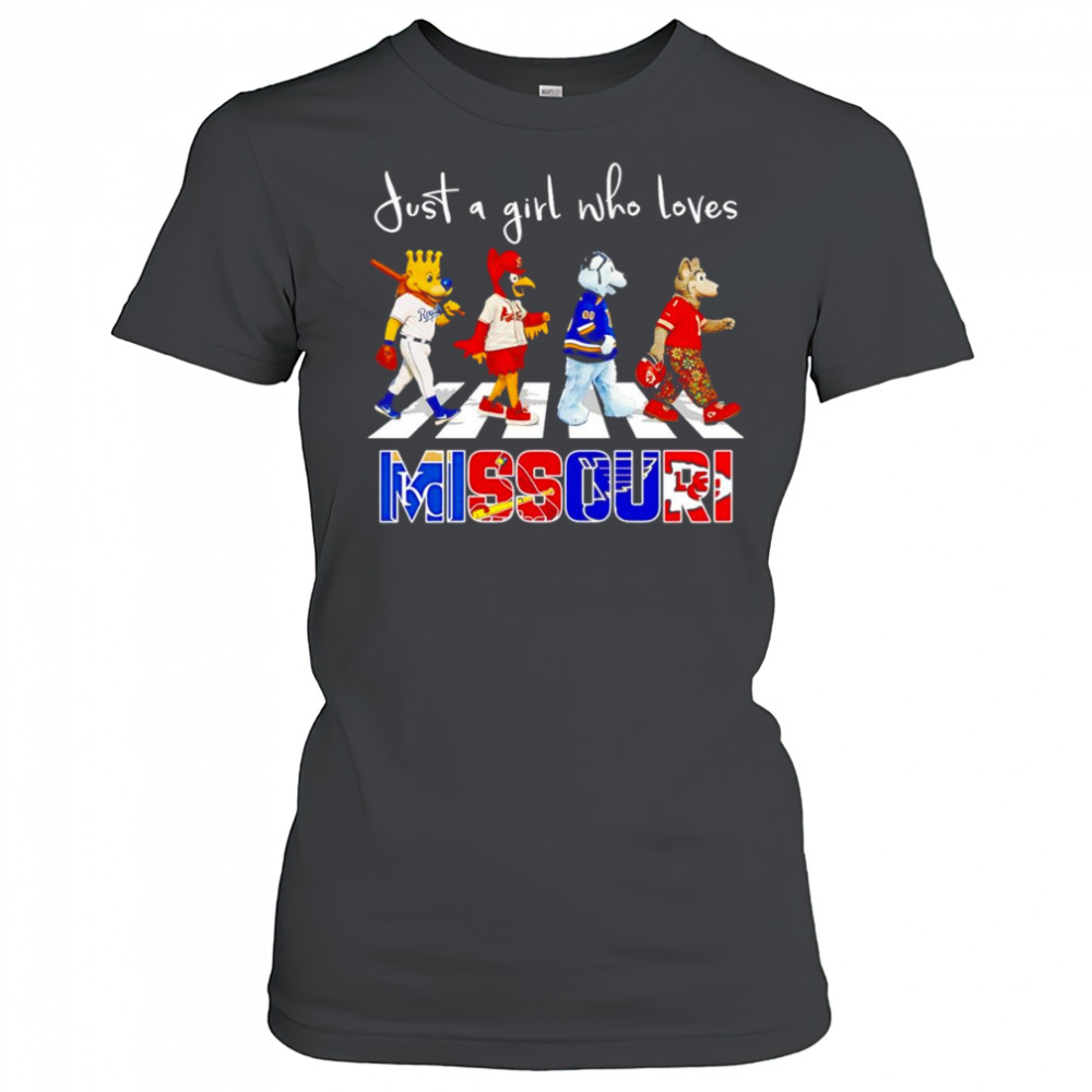 Just a girl who loves Missouri sports mascot shirt Women's T-shirt