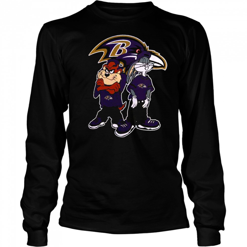 Looney Tunes Hip Hop Baltimore Ravens Shirt Long Sleeved