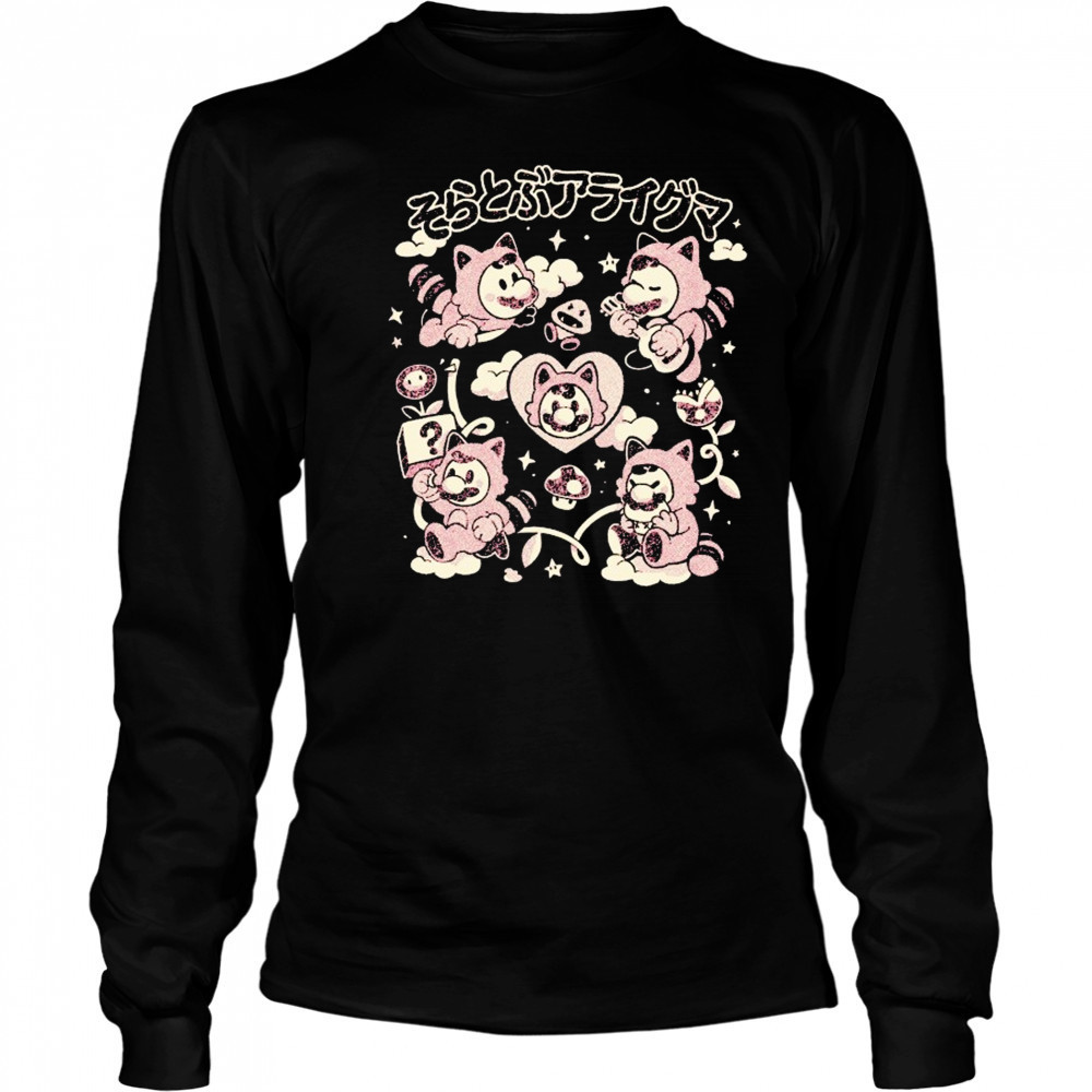 Mario Flying Raccoon Club T-shirt Long Sleeved