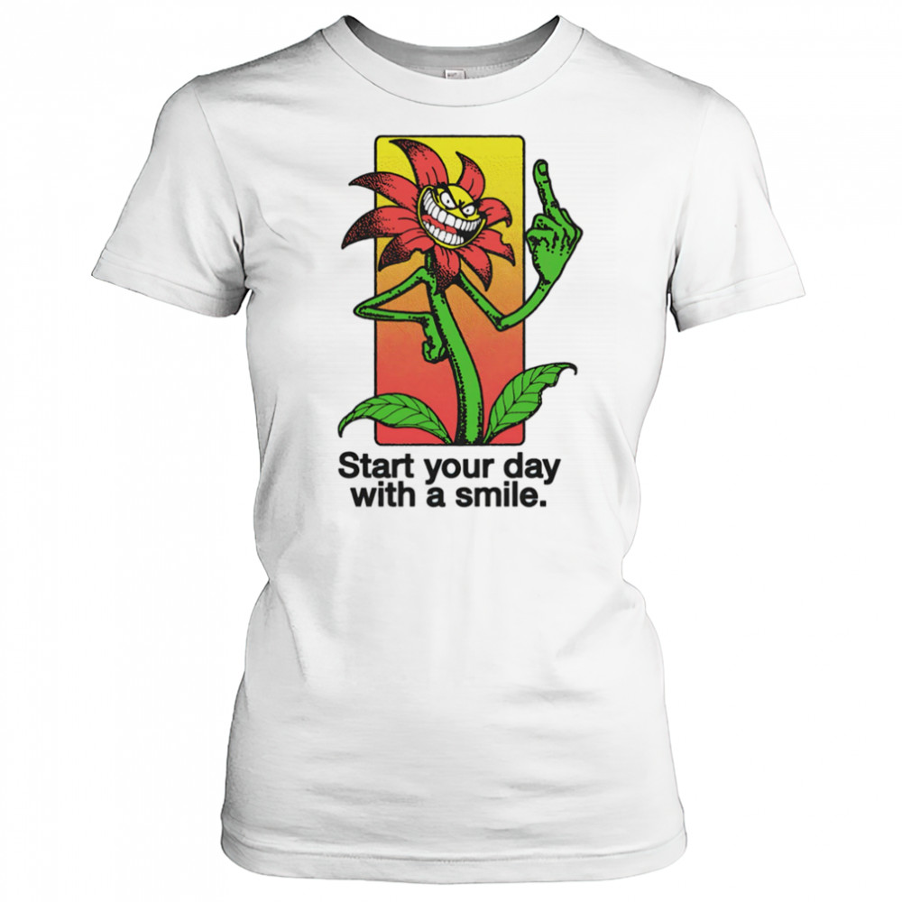 Middle finger start your day with a smile shirt Women's T-shirt