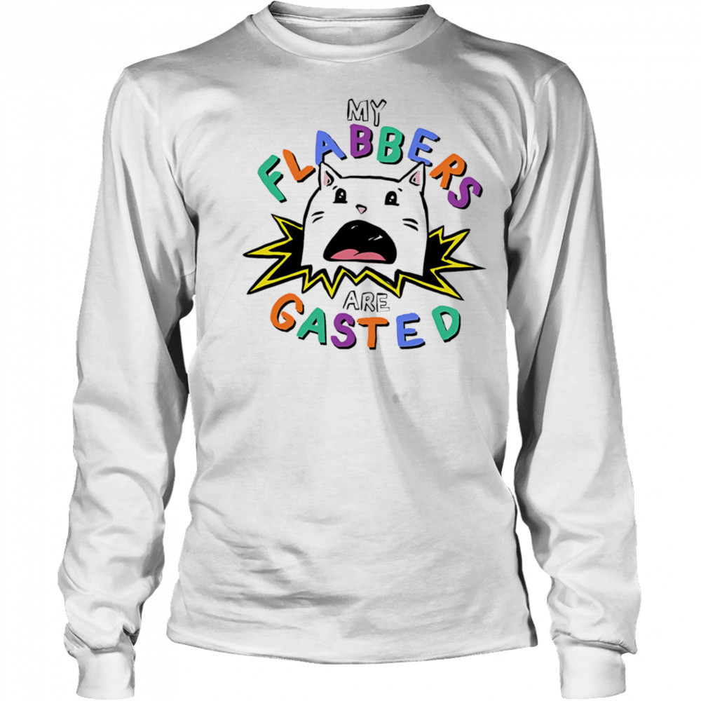 My flabbers are gasted cat shirt Long Sleeved