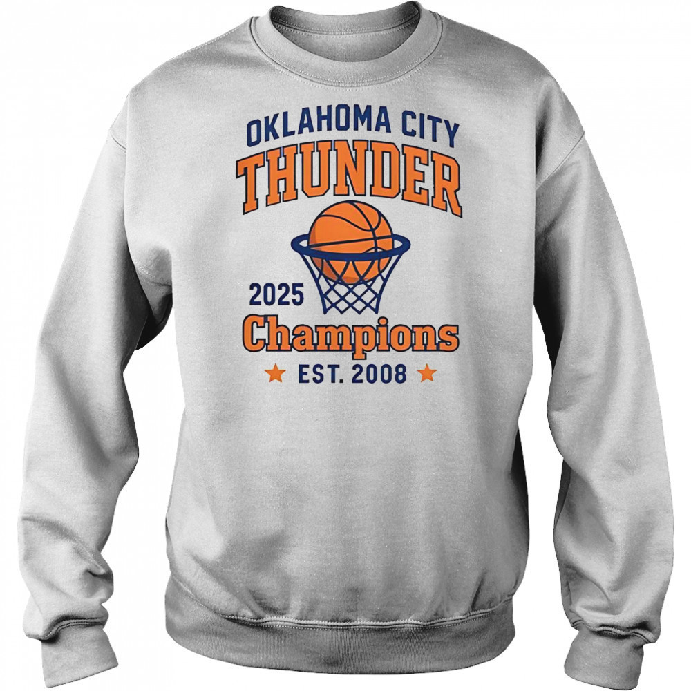 Oklahoma City OKC Thunder Champions 2025 T-Shirt Hoodie