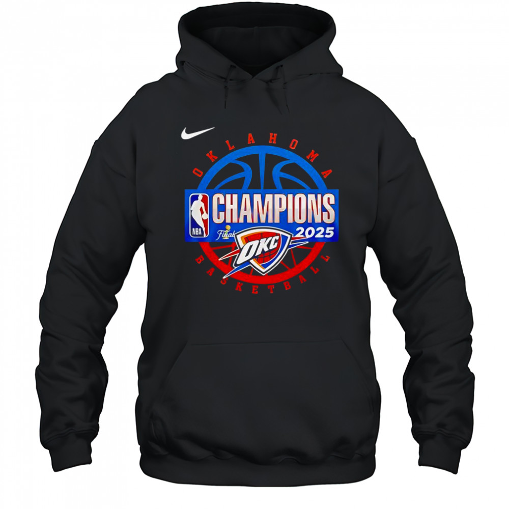 Oklahoma City Thunder Men’s Basketball 2025 NBA Finals Champions T-Shirt Hoodie