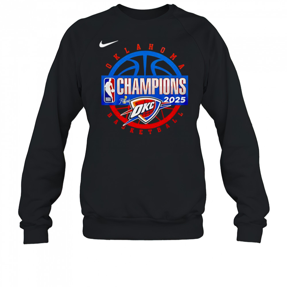 Oklahoma City Thunder Men’s Basketball 2025 NBA Finals Champions T-Shirt Sweatshirt