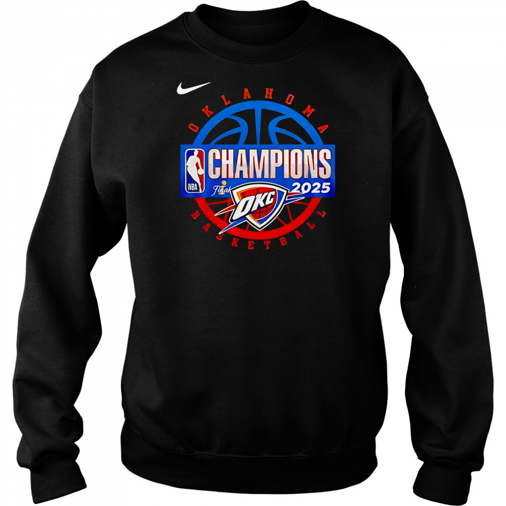 Oklahoma City Thunder Men’s Basketball 2025 NBA Finals Champions T-Shirt Hoodie
