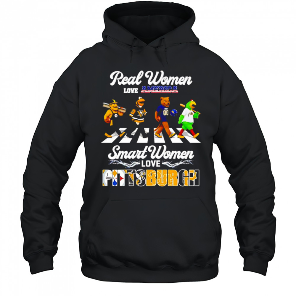 Real women love America smart women love Pittsburgh mascot shirt Hoodie