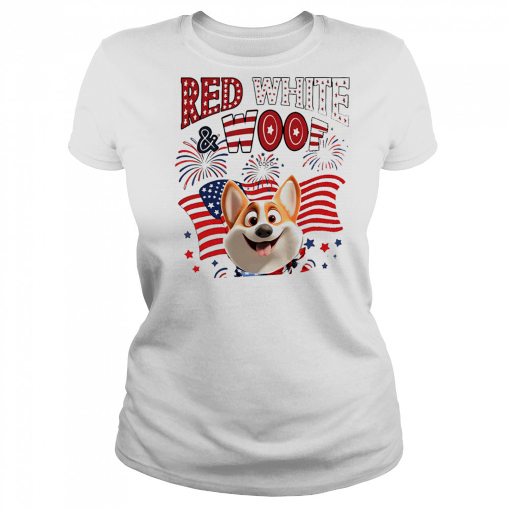 Red White and Woof cartoon shirt Women's T-shirt
