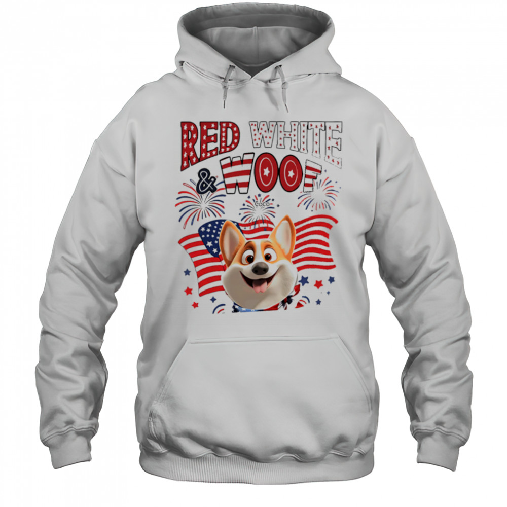 Red White and Woof cartoon shirt Hoodie