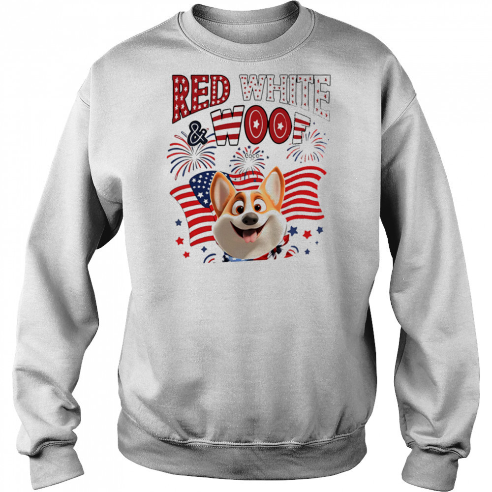 Red White and Woof cartoon shirt Hoodie