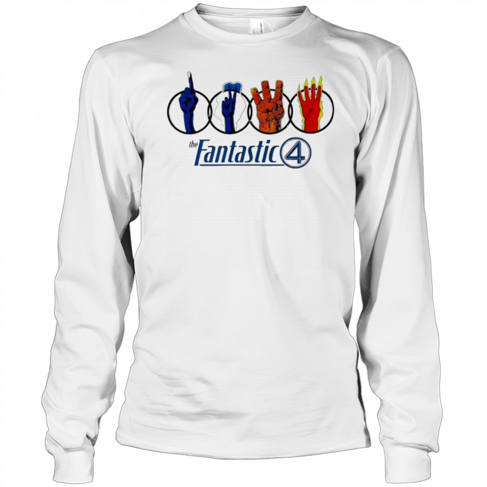 Sign language hand the Fantastic 4 shirt Long Sleeved