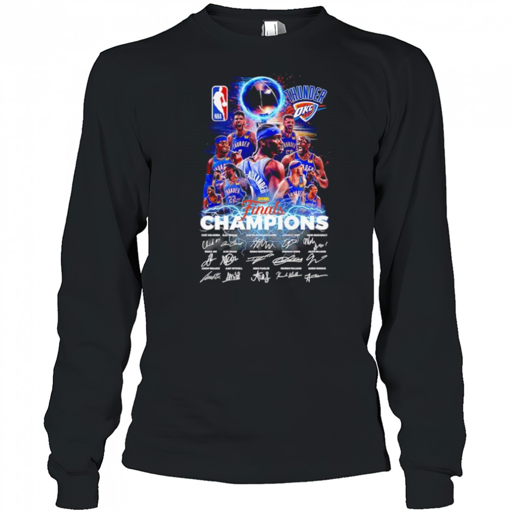 Thunder 2025 Finals Champions signature shirt Long Sleeved