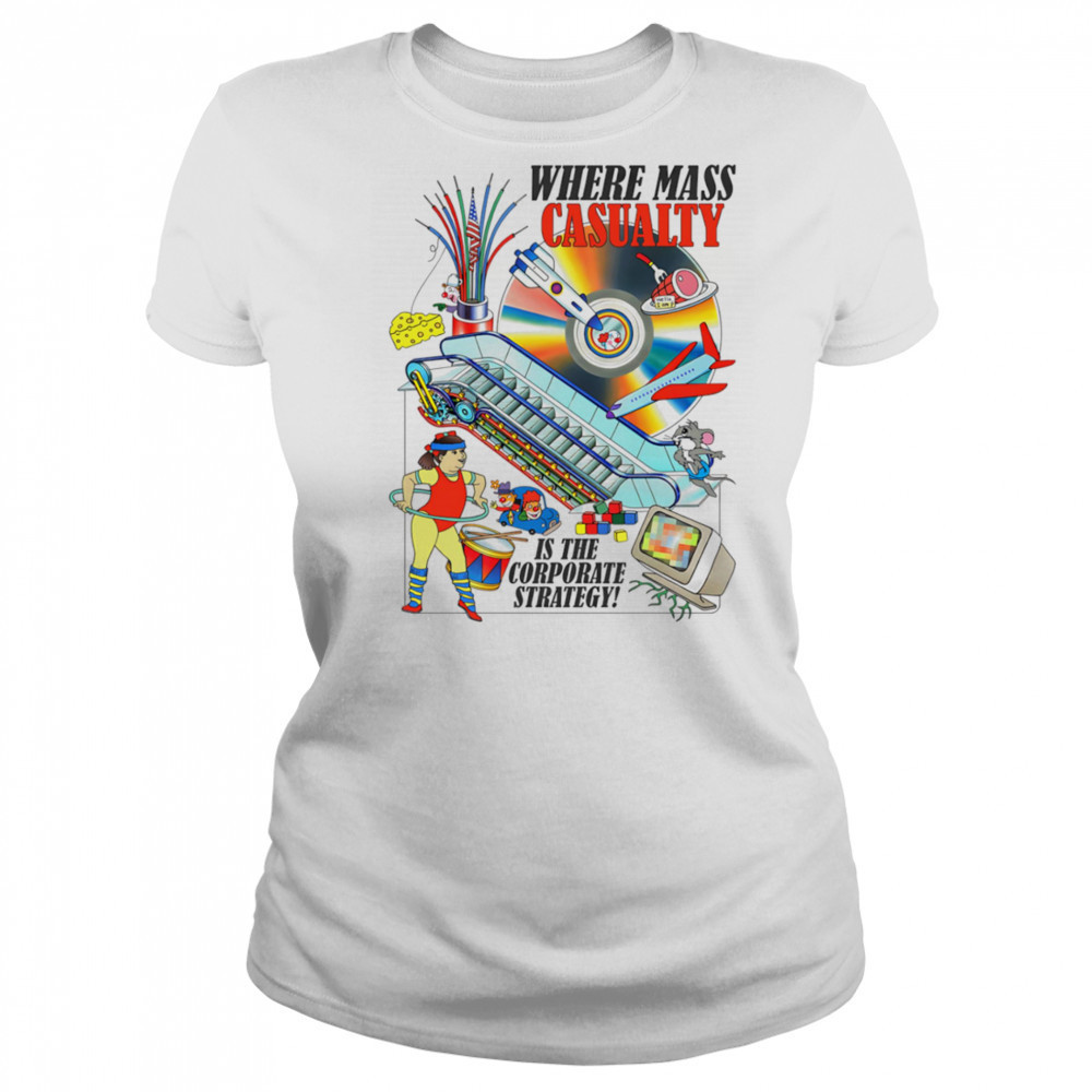 Where mass casualty is the corporate strategy shirt Women's T-shirt