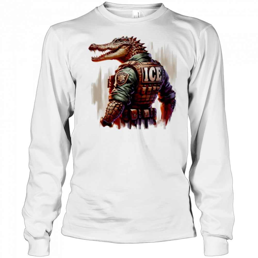 Alligator Alcatraz Agent Gator Ice shirt Long Sleeved