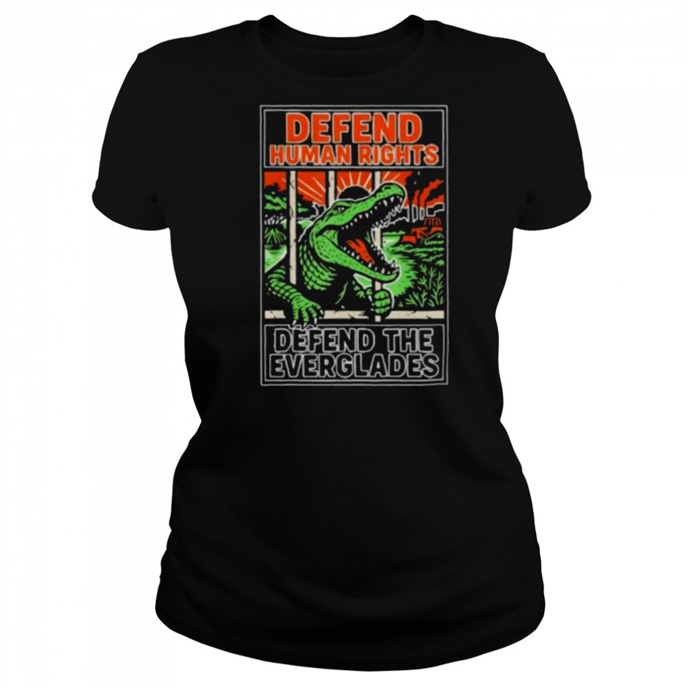 Alligator Alcatraz defend human rights defend the everglades shirt Women's T-shirt