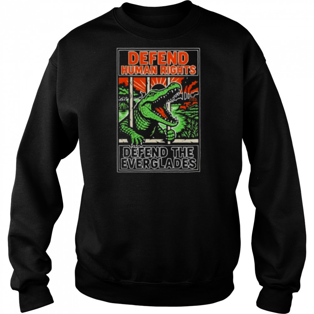 Alligator Alcatraz defend human rights defend the everglades shirt Hoodie