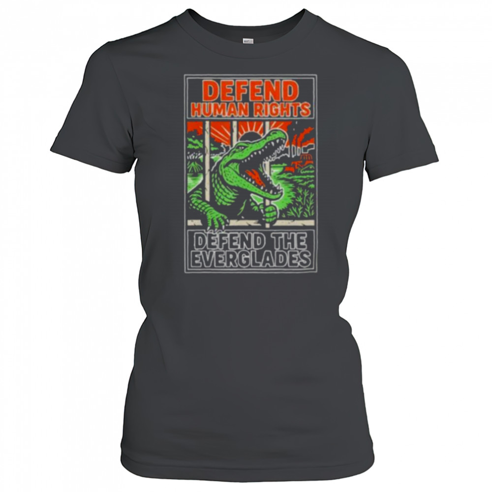 Alligator Alcatraz defend human rights defend the everglades shirt Women's T-shirt
