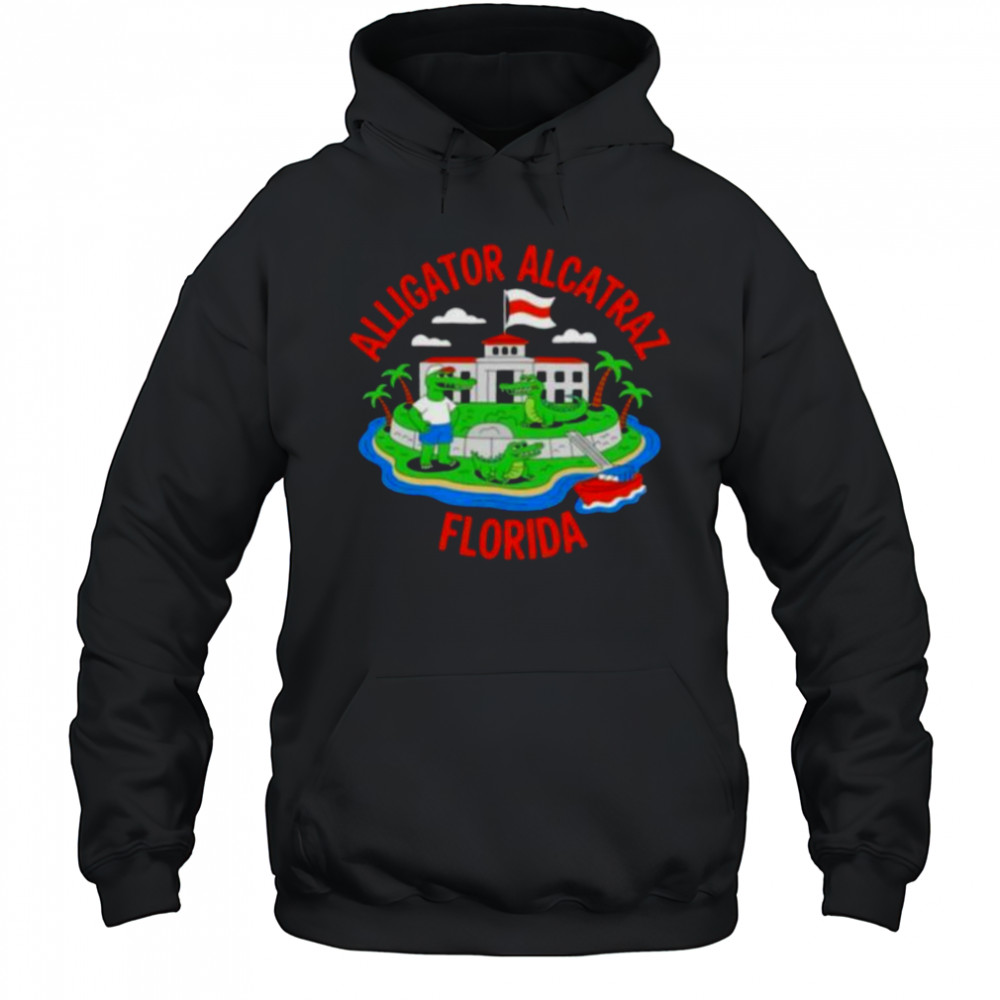 Alligator Alcatraz Florida Prison Island cartoon shirt Hoodie