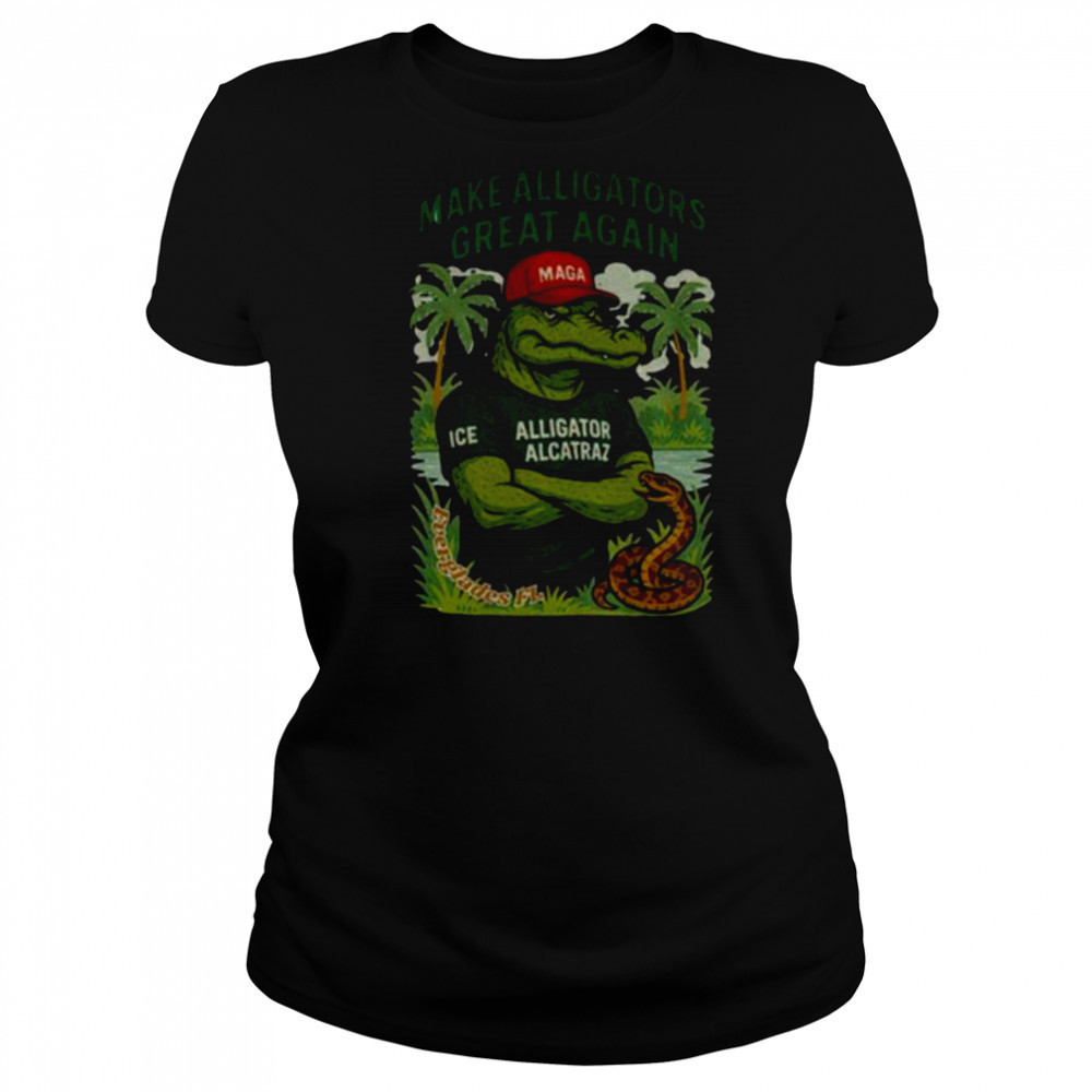 Alligator Alcatraz MAGA red hat make Alligators great again shirt Women's T-shirt