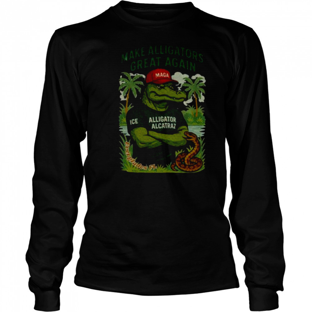 Alligator Alcatraz MAGA red hat make Alligators great again shirt Long Sleeved