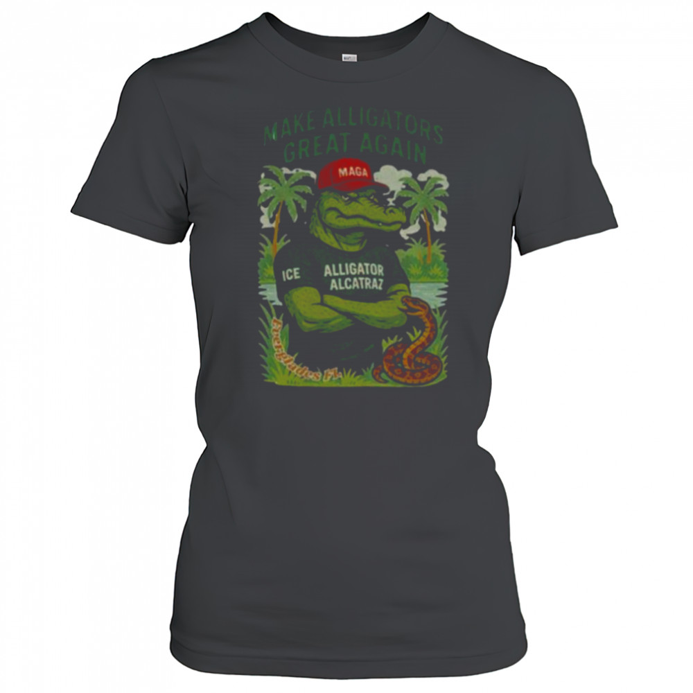 Alligator Alcatraz MAGA red hat make Alligators great again shirt Women's T-shirt