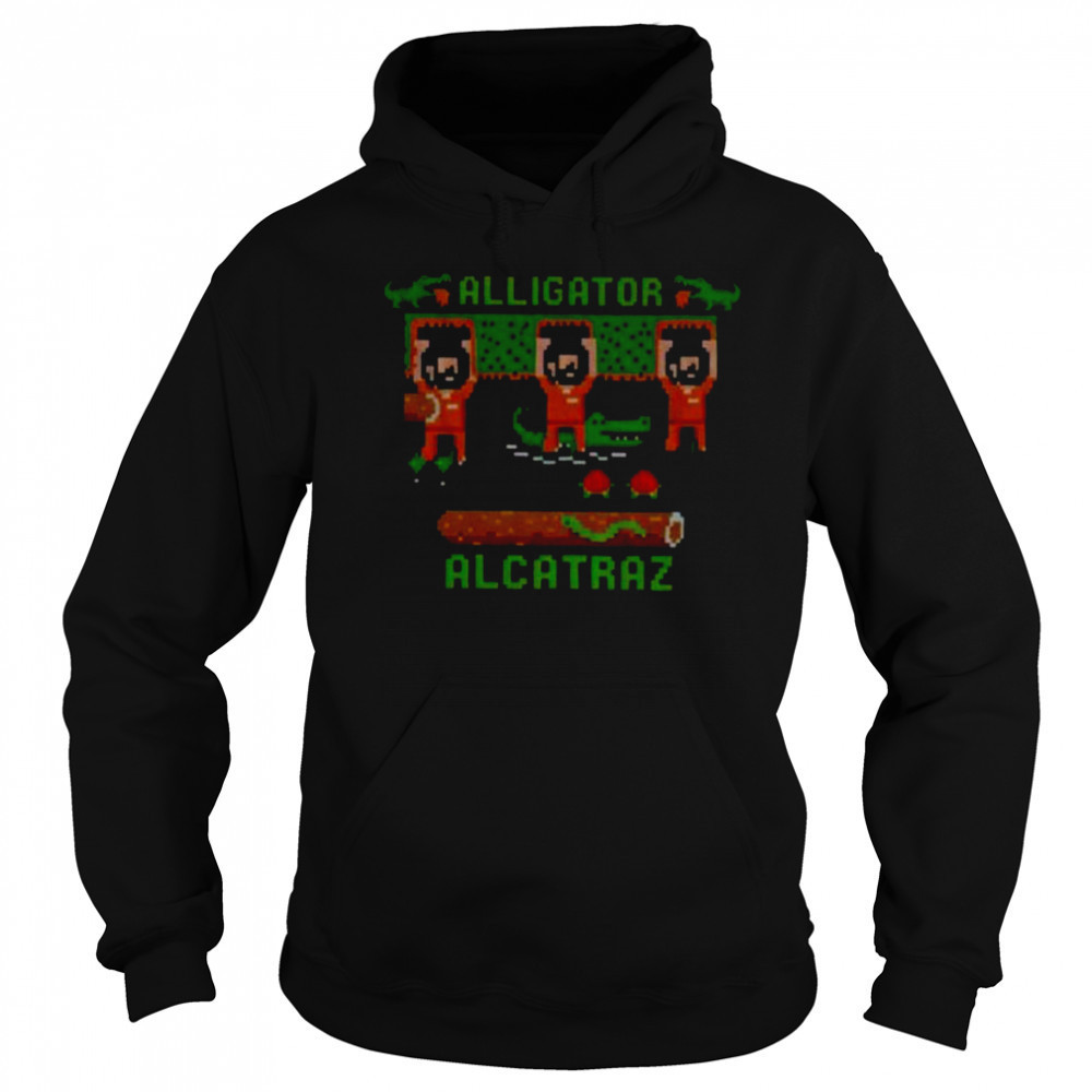 Alligator Alcatraz Trump’s Escape plan pixel art retro video game parody shirt Sweatshirt