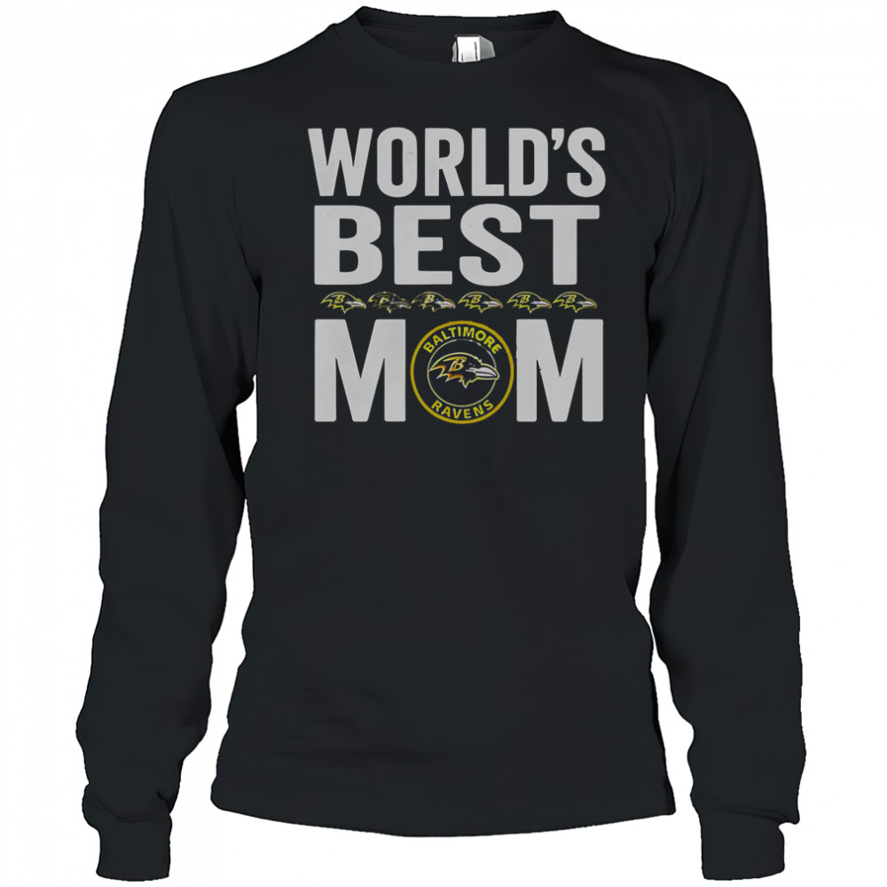 Baltimore Ravens Worlds Best Mom T-Shirt Long Sleeved