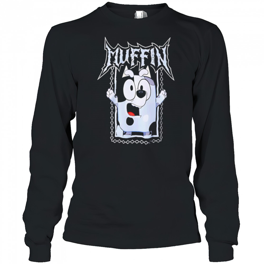 Bluey muffin metal tie dye shirt Long Sleeved