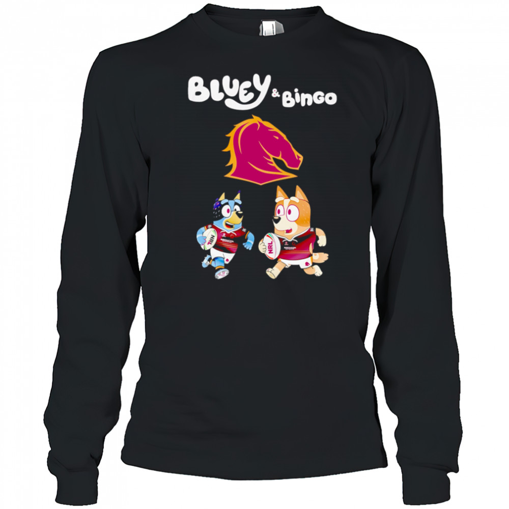 Brisbane Broncos Bluey And Bingo shirt Long Sleeved
