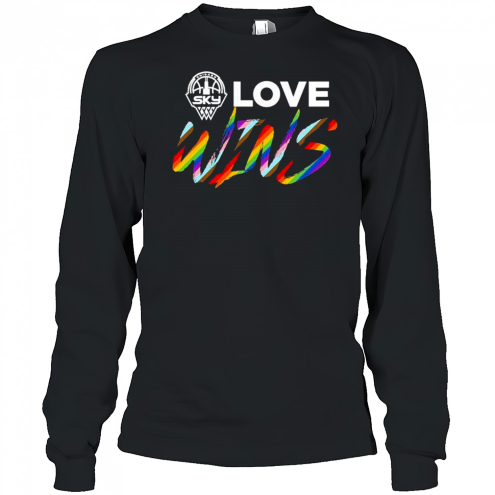 Chicago Sky Love Wins Pride Trans T-Shirt Long Sleeved