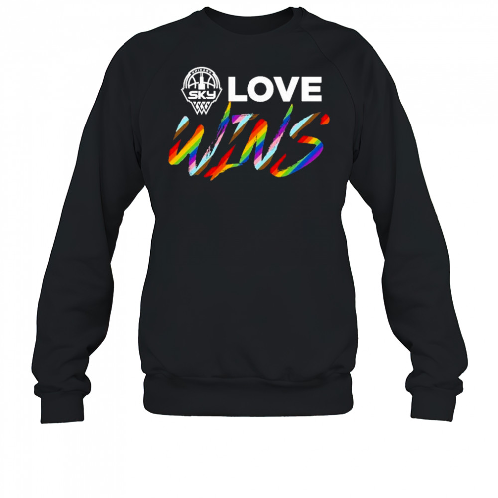Chicago Sky Love Wins Pride Trans T-Shirt Sweatshirt