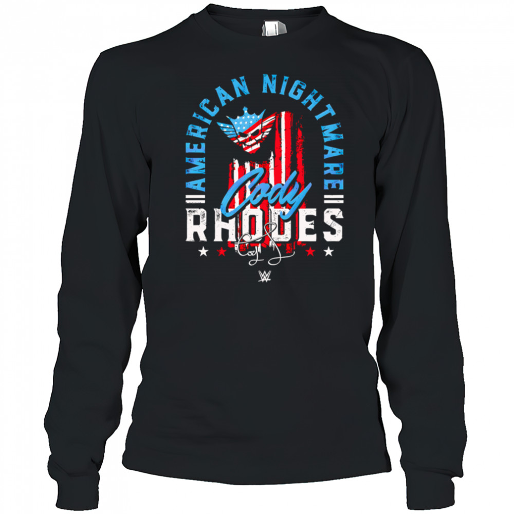 Cody Rhodes American Nightmare Flag Wrestling shirt Long Sleeved