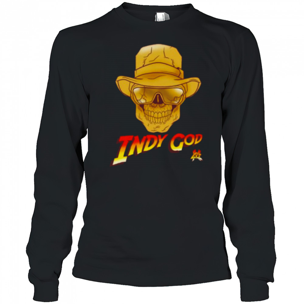 cowboy skull Indy God min shirt Long Sleeved